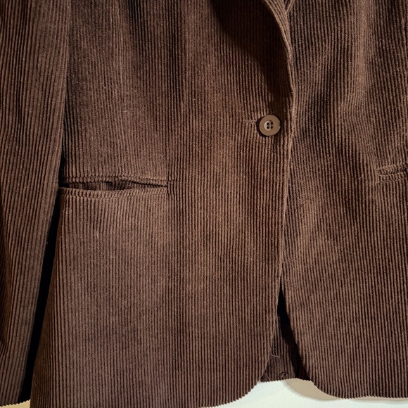 Blank NYC Puff Sleeve Corduroy Blazer Brown Jacket Size M EUC - Picture 4 of 7